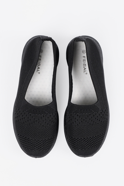 Tênis femininos pretos slip-on Tênis femininos pretos slip-on
