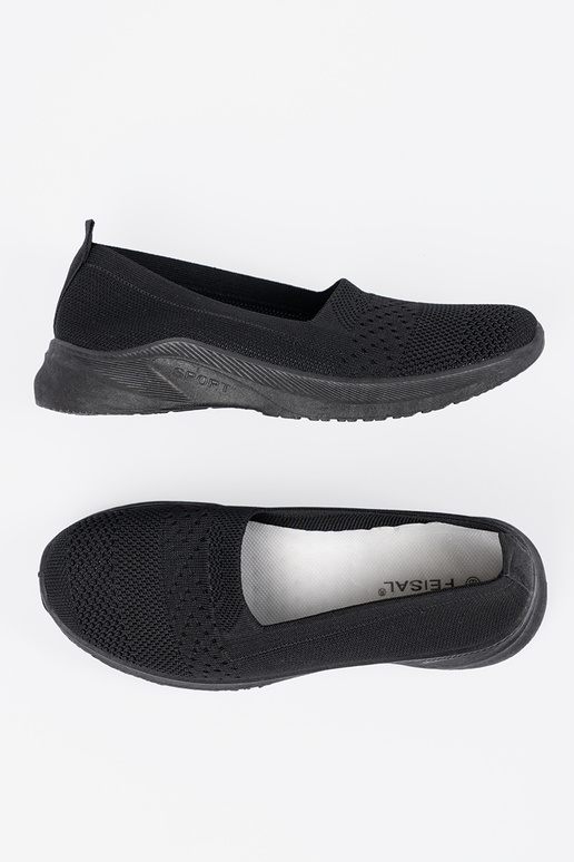 Tênis femininos pretos slip-on Tênis femininos pretos slip-on