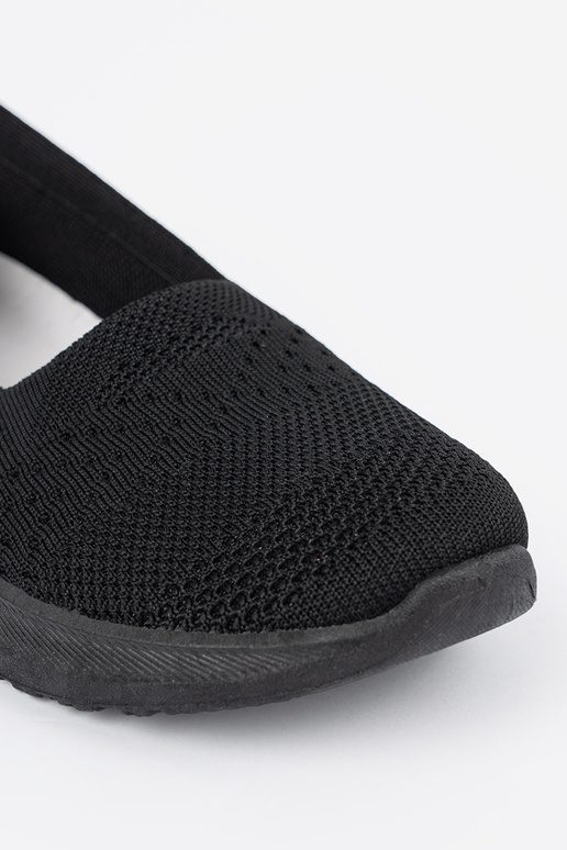 Tênis femininos pretos slip-on Tênis femininos pretos slip-on