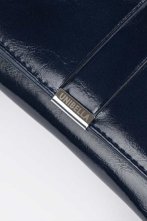 Carteira feminina azul-marinho em...