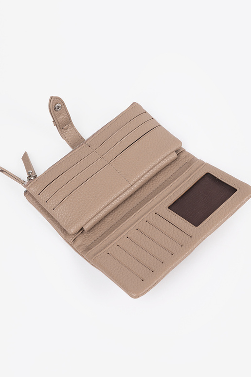 Carteira feminina em tom marfim com...