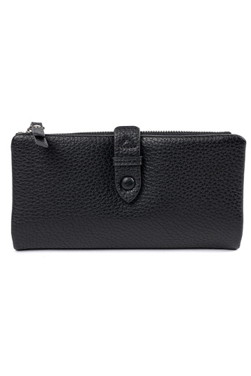 Carteira feminina preta com...
