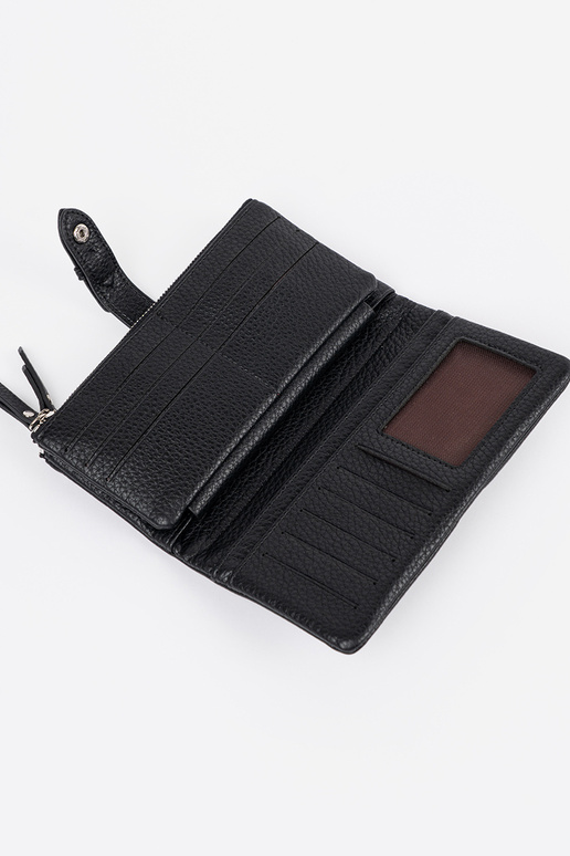 Carteira feminina preta com...