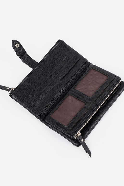 Carteira feminina preta com...