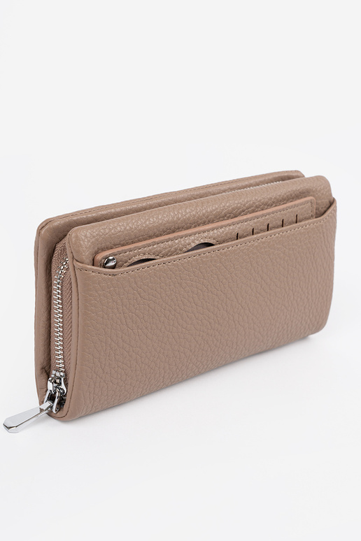 Grande carteira feminina em tom marfim