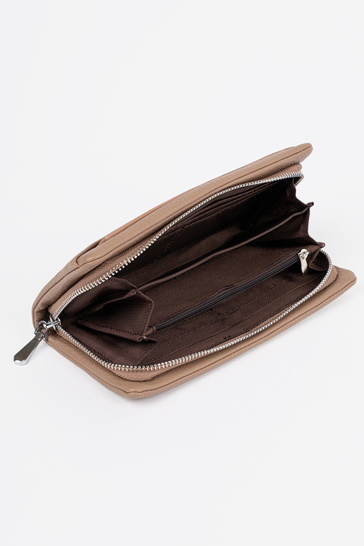 Grande carteira feminina em tom marfim