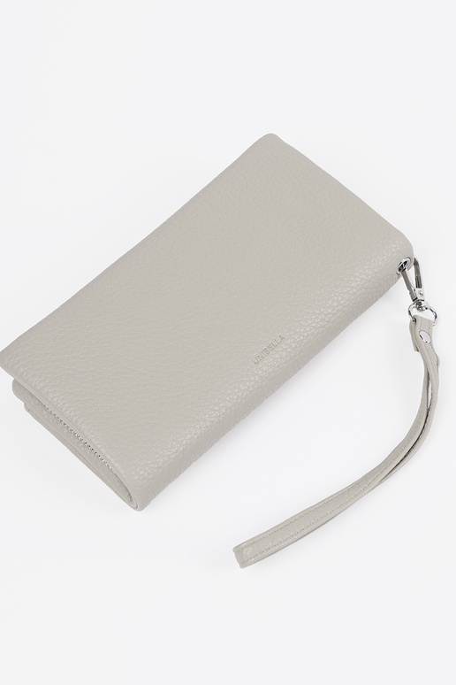 Grande carteira feminina em tom cinza