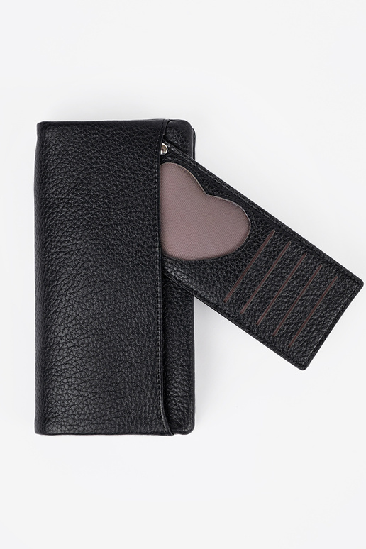 Grande carteira feminina preta