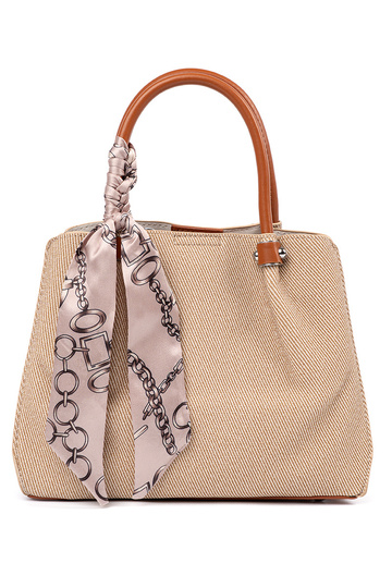 Bolsa cinza pequena com alça