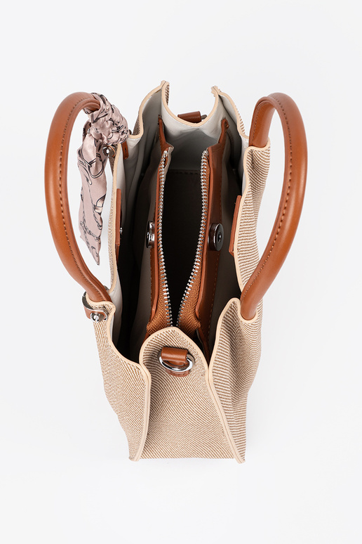 Bolsa cinza pequena com alça