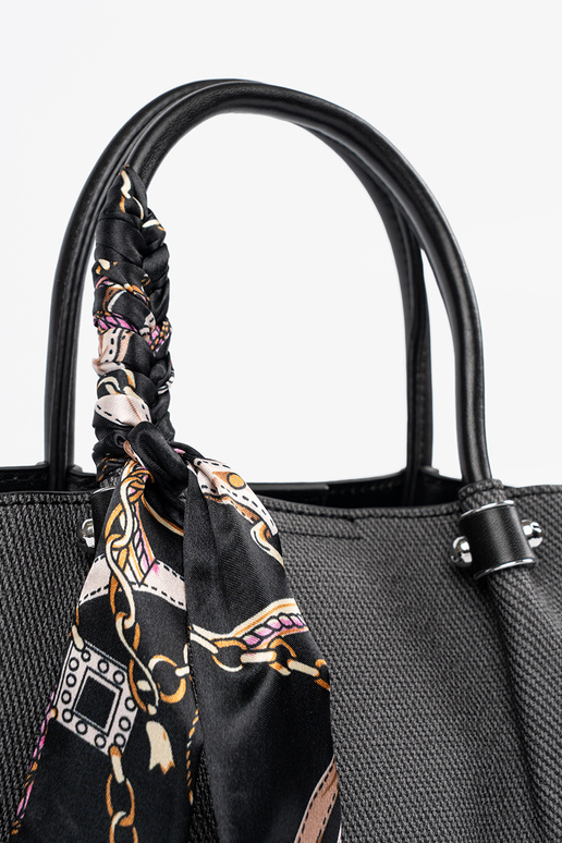 preto średnia Bolsa z ozdobną chustą