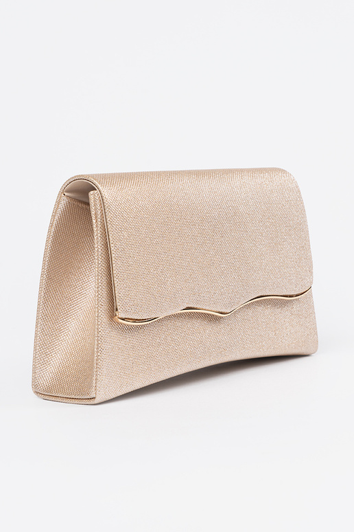 Bolsa dourada com corrente