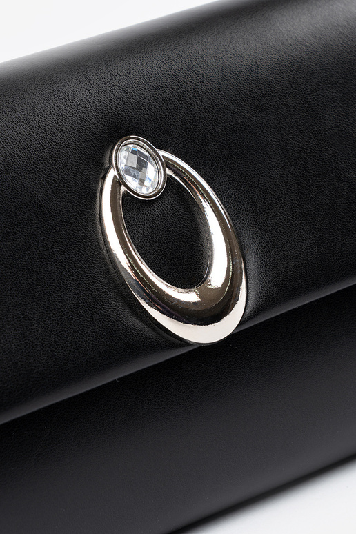 Bolsa preta tipo envelope com...