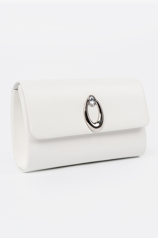 Bolsa branca tipo envelope com...