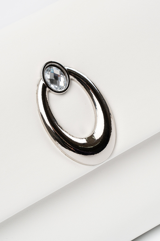 Bolsa branca tipo envelope com...