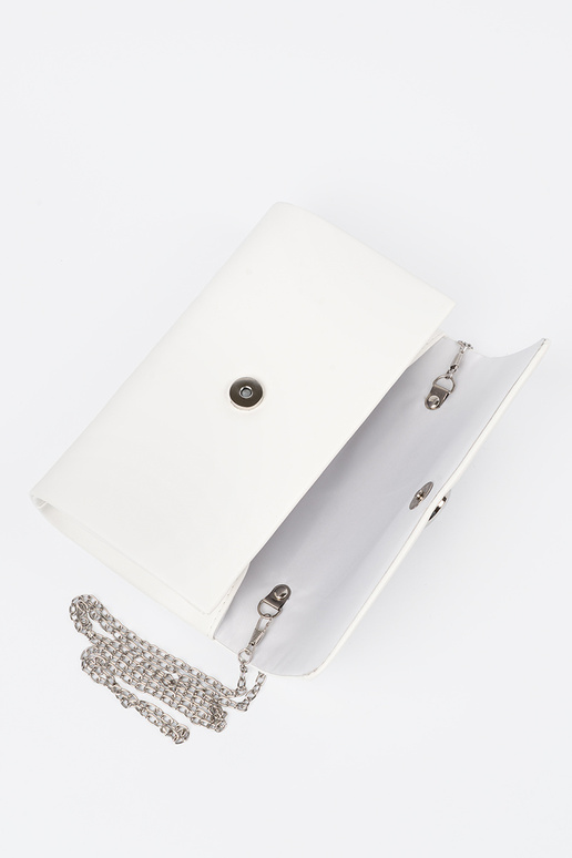 Bolsa branca tipo envelope com...