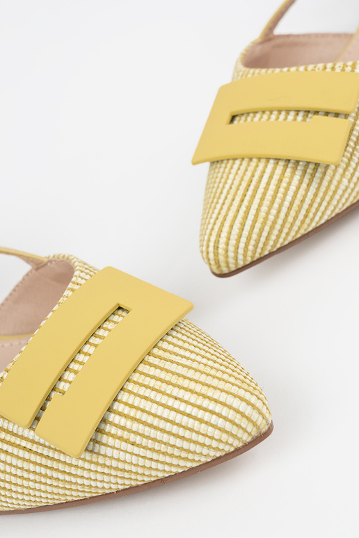 Sandálias femininas amarelas com...