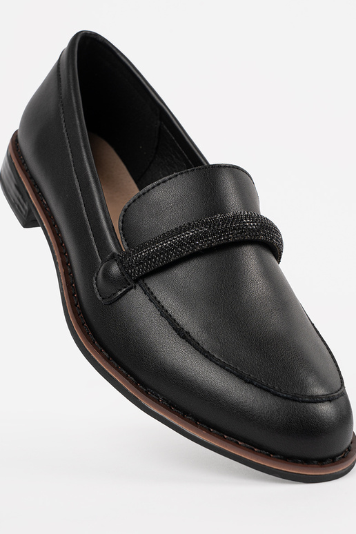 Mocassins femininos pretos com... Mocassins femininos pretos com...