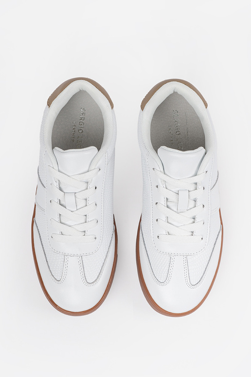 Ténis femininos de suede branco...