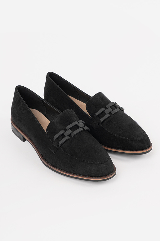Mocassins femininos de suede com...