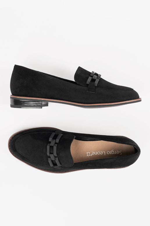 Mocassins femininos de suede com...