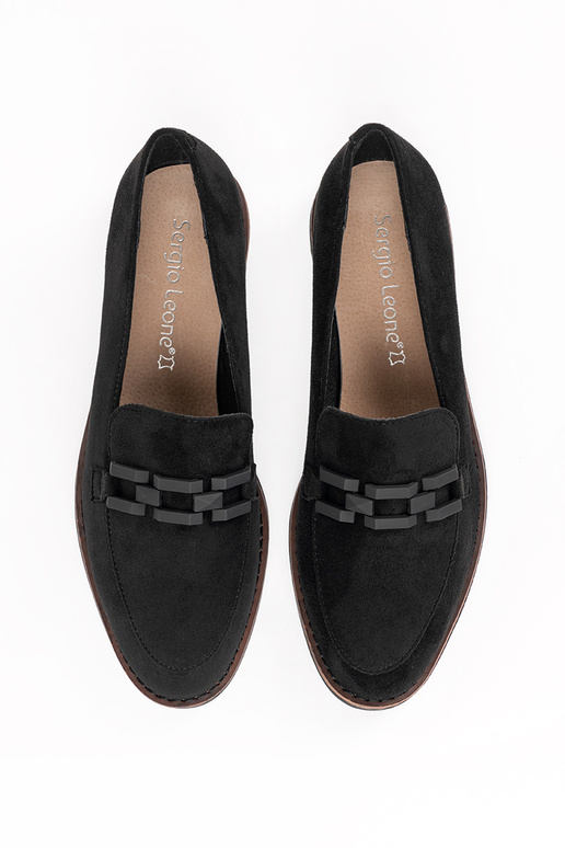Mocassins femininos de suede com...