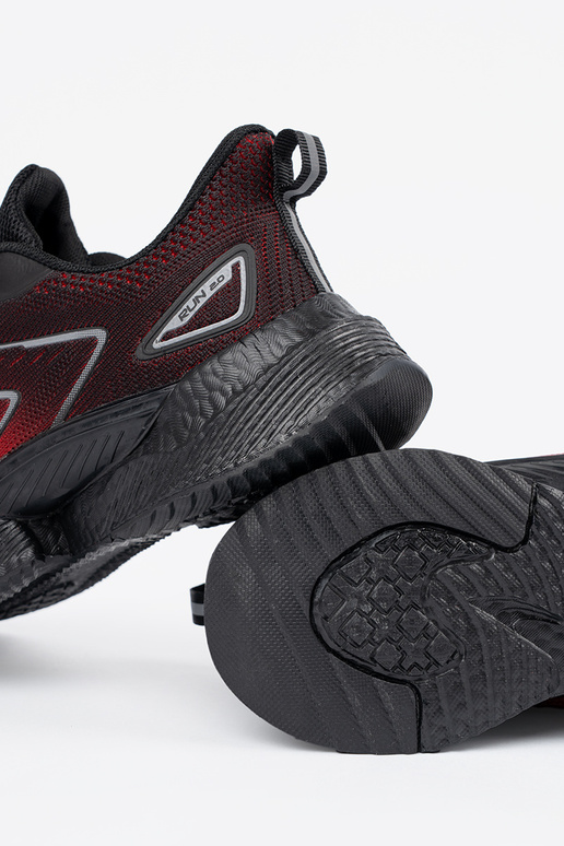 Preto e-Vermelho calçado desportivo Preto e-Vermelho calçado desportivo