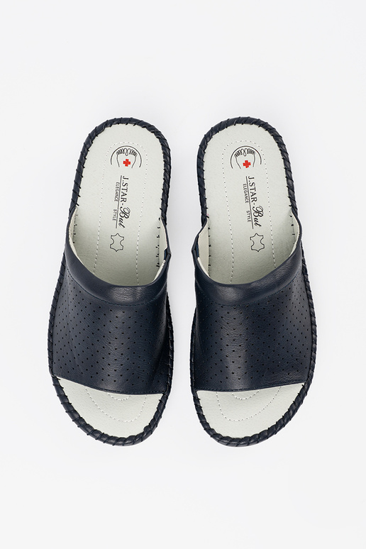 Chinelos com palmilhas de couro na...