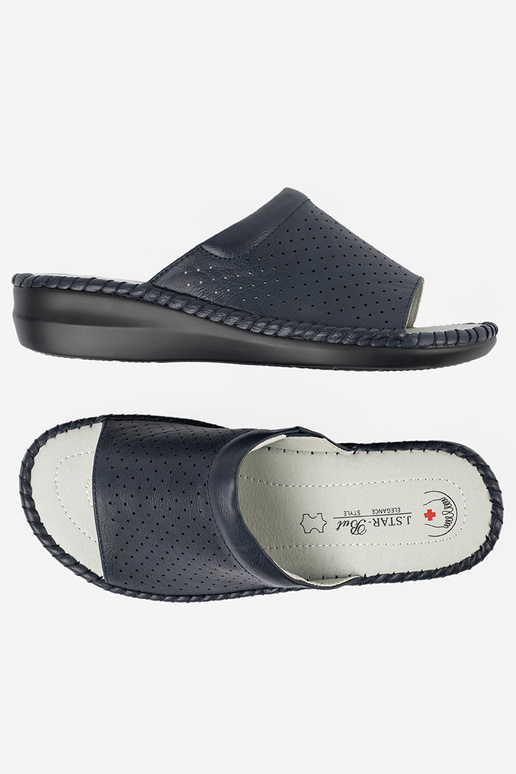 Chinelos com palmilhas de couro na...