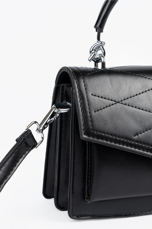 Bolsa preta pouco elegante com alça e...