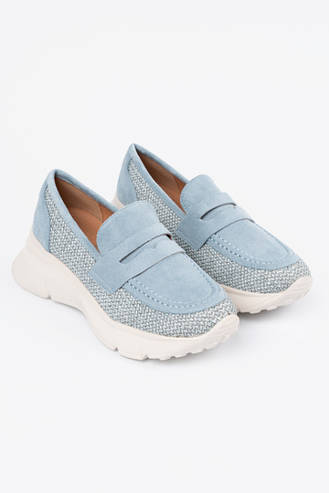 cor azul meio sapato em uma... 2