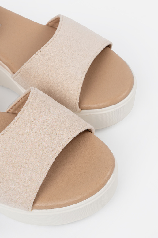 cor de marfim sandálias mulheres na...