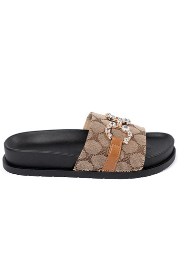 Preto e-cor marrom Chinelos...