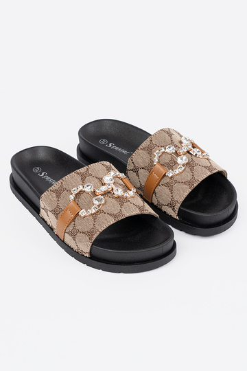 Preto e-cor marrom Chinelos... 2