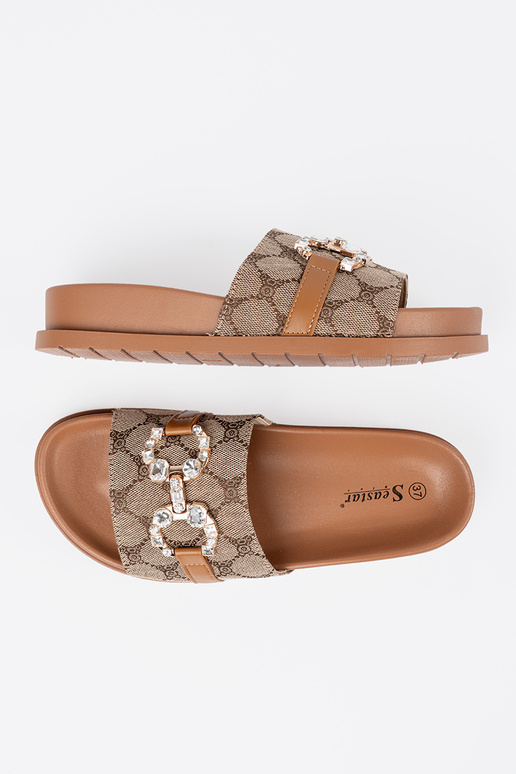 cor marrom Chinelos ze zdobieniem cor marrom Chinelos ze zdobieniem