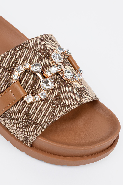 cor marrom Chinelos ze zdobieniem cor marrom Chinelos ze zdobieniem