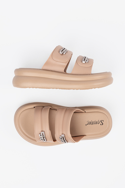 bege Chinelos mulheres com uma...