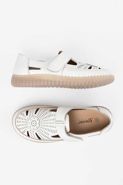 Sapatos femininos a céu aberto Velcro...