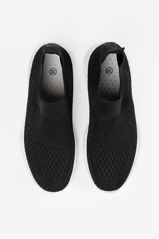 Ténis femininos pretos com fecho Ténis femininos pretos com fecho