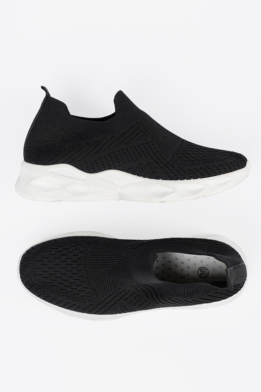 Ténis femininos pretos com fecho Ténis femininos pretos com fecho