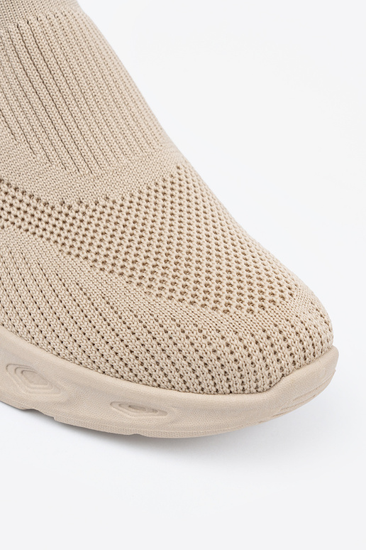 Ténis femininos bege com fecho