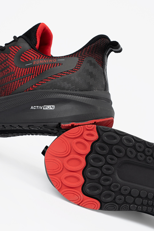 Preto e-Vermelho calçado desportivo...