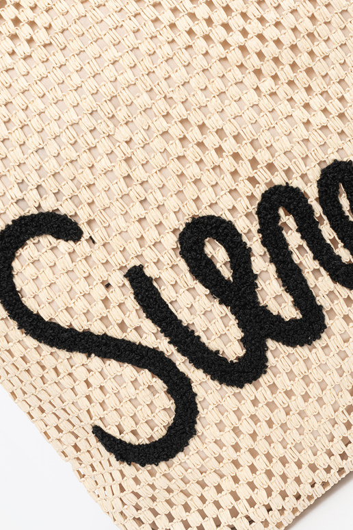 Bolsa de praia na cor areia brilhante Bolsa de praia na cor areia brilhante