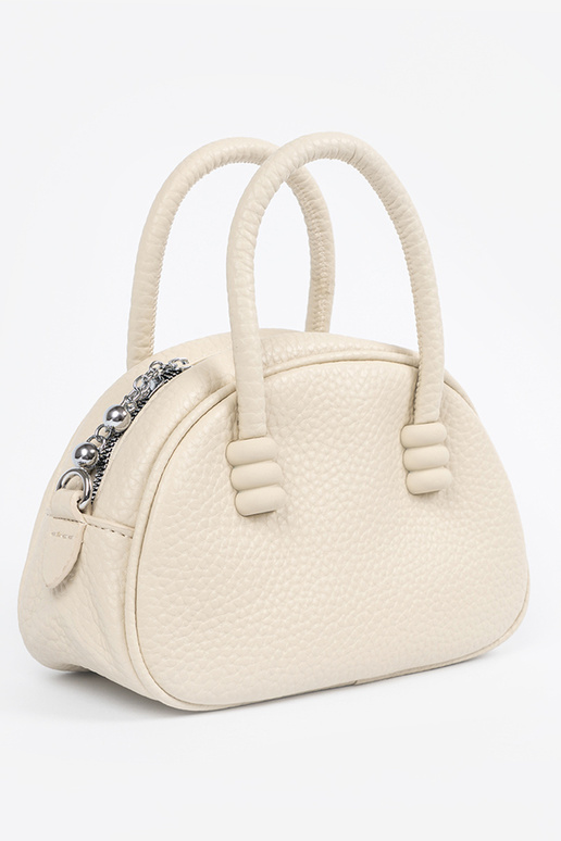 Carteira na cor areia brilhante com...