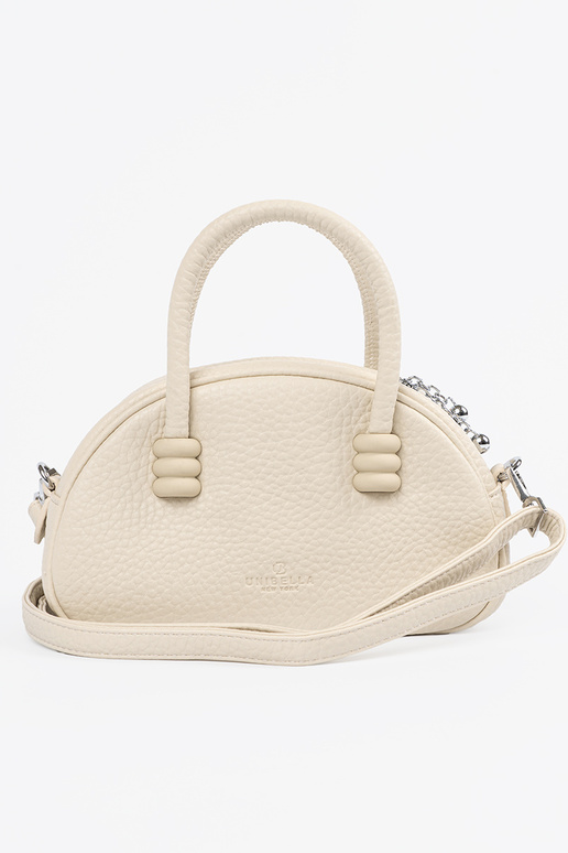 Carteira na cor areia brilhante com...