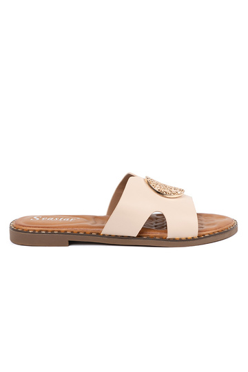 Chinelos brilhantementebege...