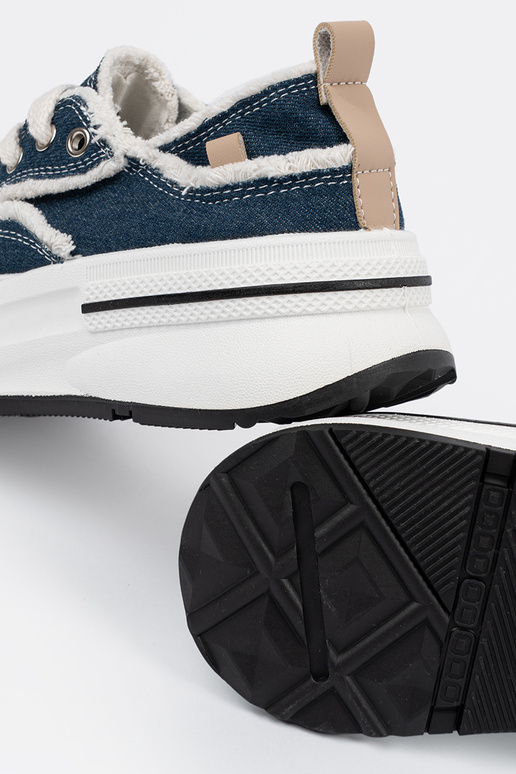 Sapatos femininos azul-escuro com...