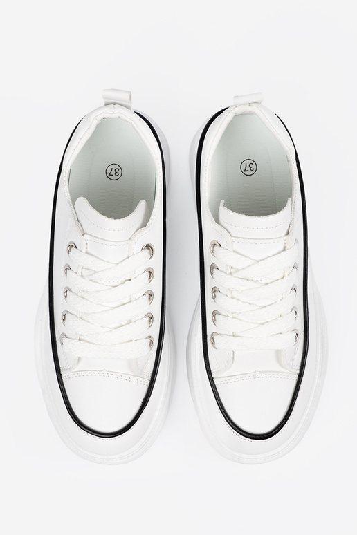 Sapatos femininos brancos com plataforma