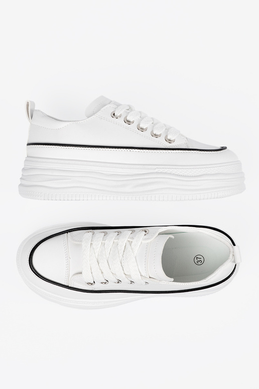 Sapatos femininos brancos com plataforma