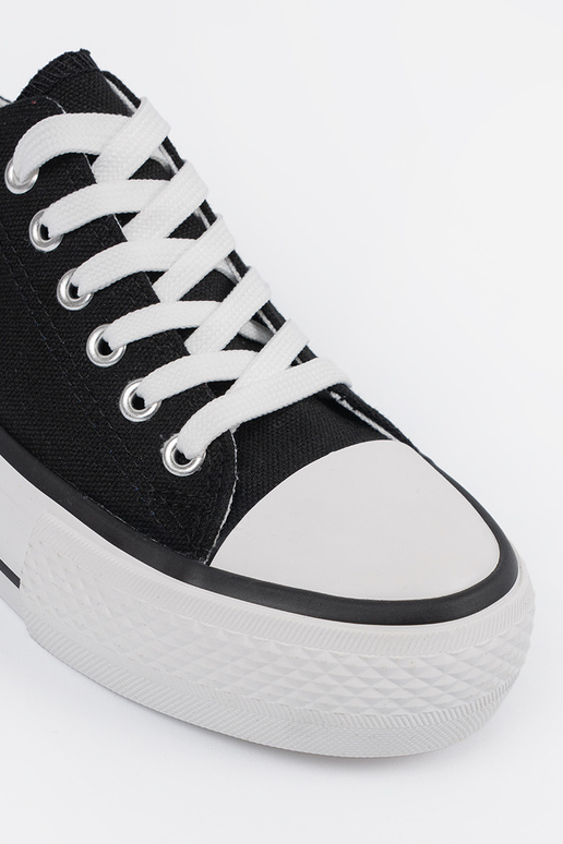 Tênis femininos pretos casuais com... Tênis femininos pretos casuais com...